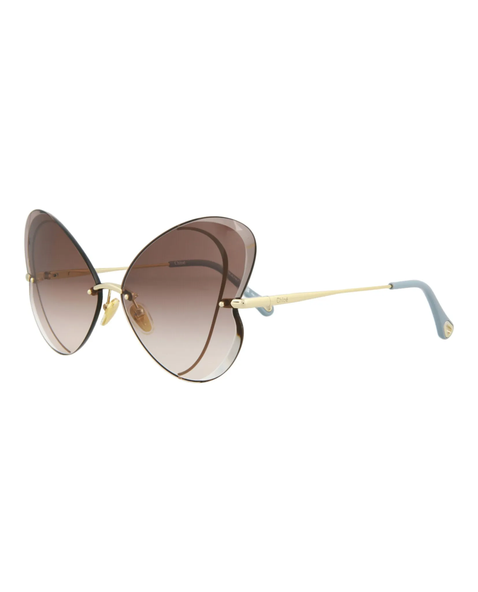 Chloe Cat Eye-Frame Metal Sunglasses, style # CH0064S-30011506002