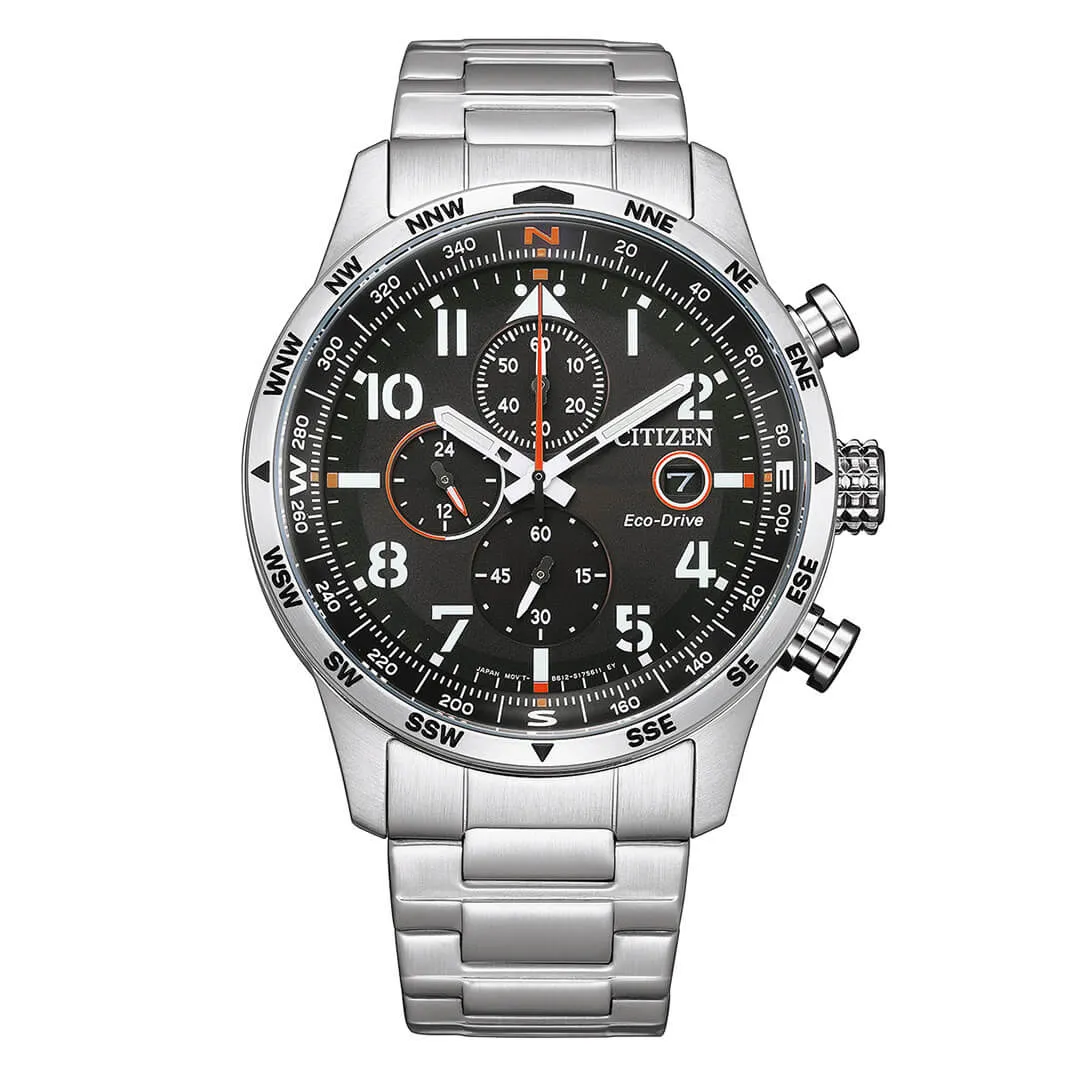 Citizen Men's Watch Eco-Drive Chrono Aviator Black CA0790-83E