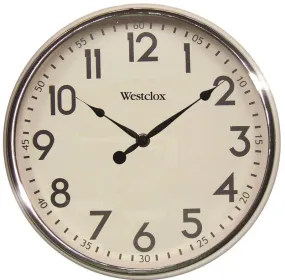 Clock Wall Rnd 12 In Retro Wht