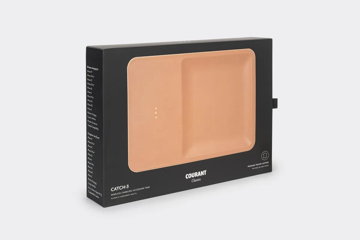 Courant Catch 3 Wireless Leather Charger in Cortado