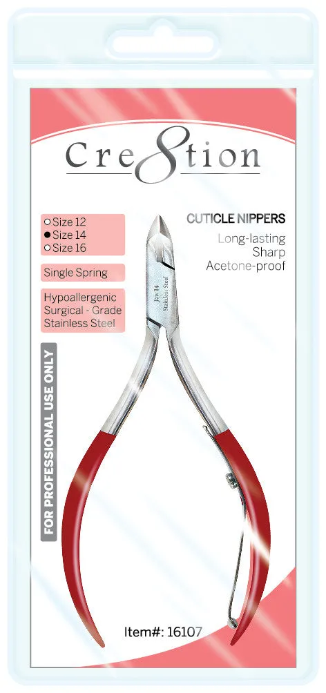 Cre8tion Cuticle Nippers Size 12, 1/4 Jaw, 16106