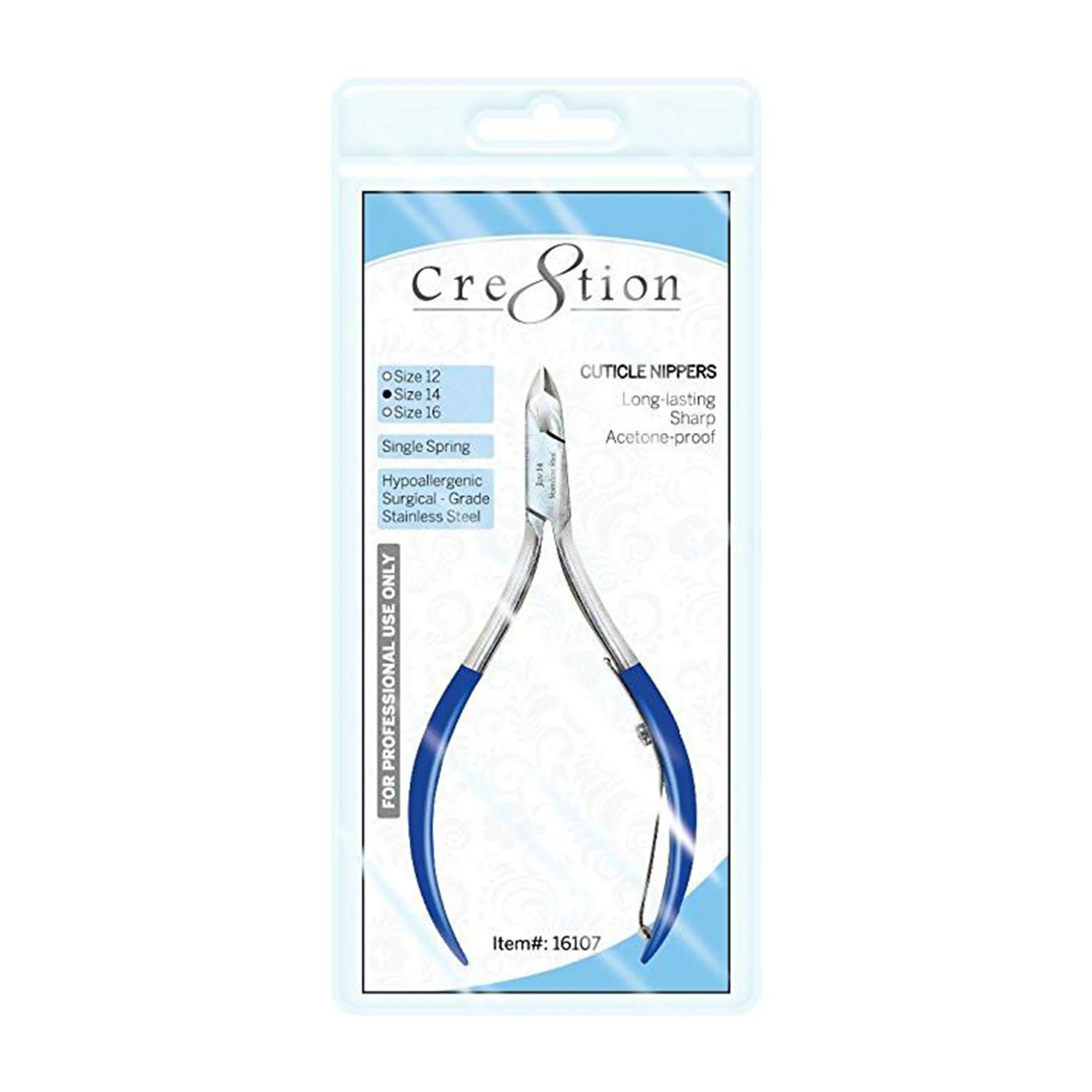 Cre8tion Cuticle Nippers Size 12, 1/4 Jaw, 16106