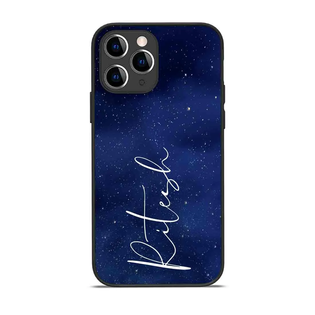 Custom Mobile Back Cover iPhone 11 pro Case With Calligraphy Name - Stars