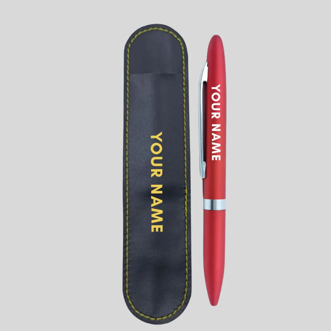 Custom Pen Engraved Birthday Gift for Boss Office Colleagues (Red) - Add Name