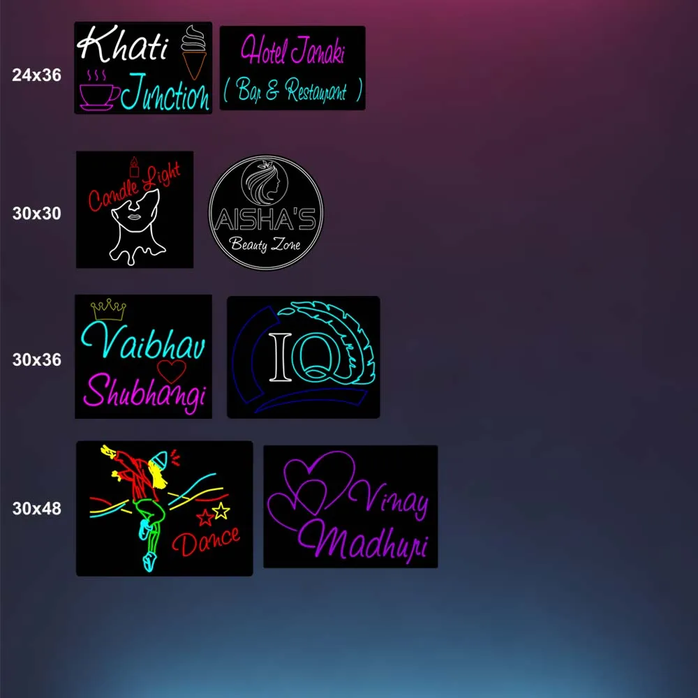 Customized Neon Name Light Frames