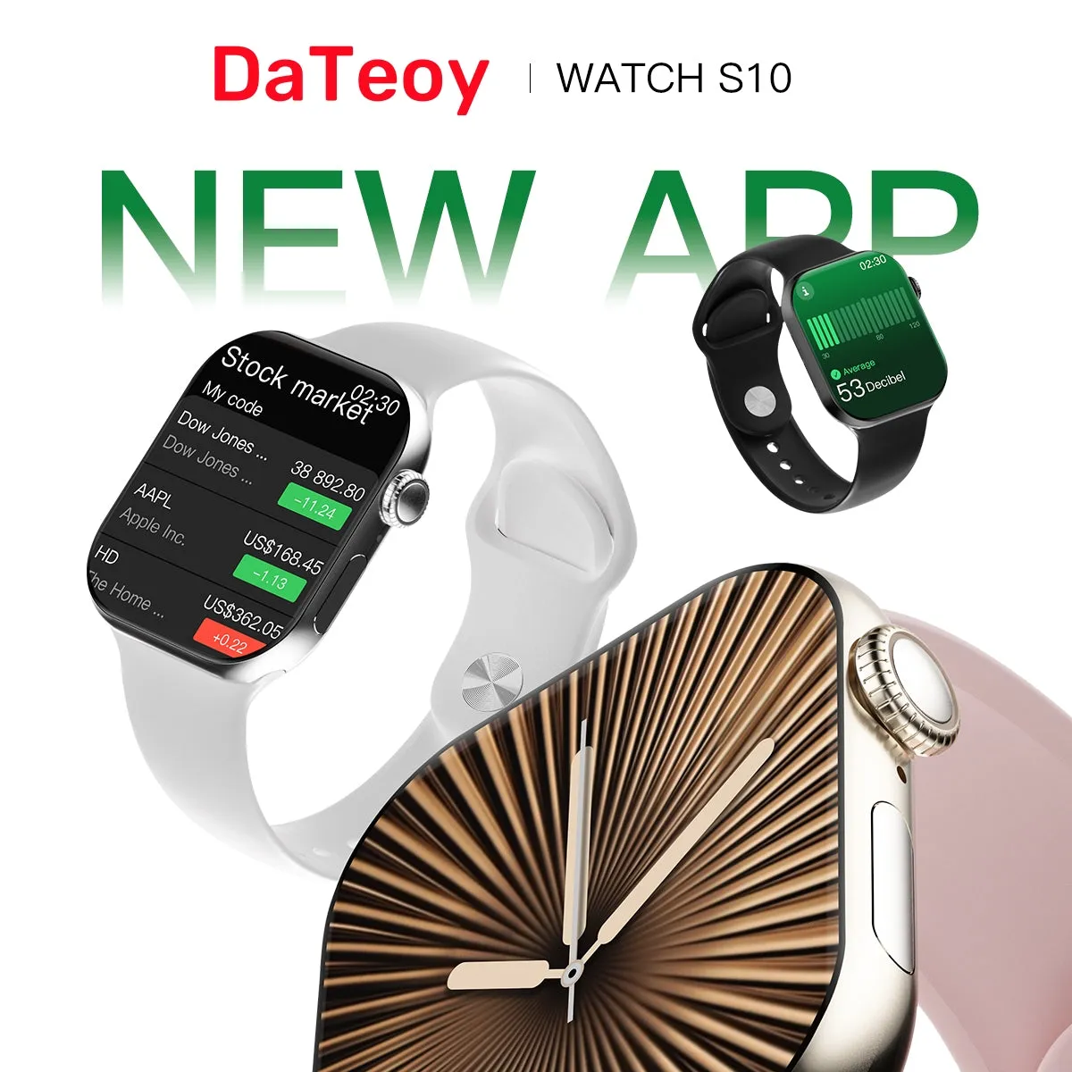 DaTeoy W10 Pro Smart Watch Series 10 (46mm & 42mm) | 2.07" LTPO AMOLED, AI ChatGPT, Call Recording，Anti-Carsickness, 4GB ROM, Noise Detection, IP68 Waterproof