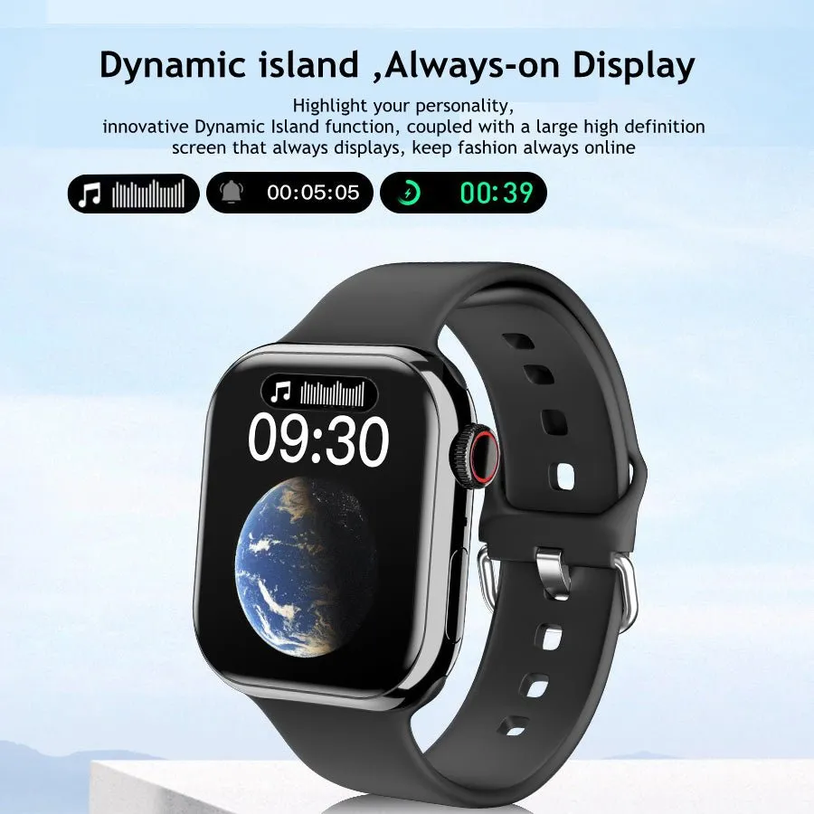 DaTeoy Watch 9 Smart Watch Women Body Temperature NFC AOD Dynamic Island Fitness Men Mini Series 9 Smartwatch for iOS Android