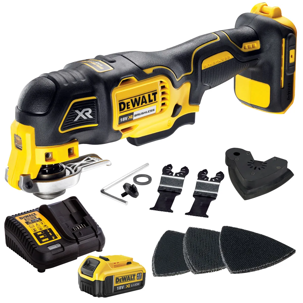 Dewalt DCS355N 18V Brushless Oscillating Multi-Tool With 4.0Ah Battery & Charger