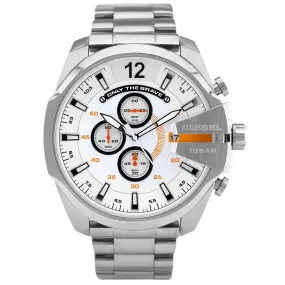 Diesel Men's Chronograph Watch Mega Chief Black White