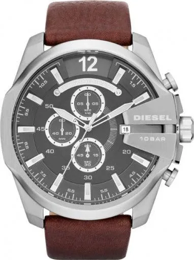 Diesel Men's DZ4290 Chief Chronograph Brown Leather Watch