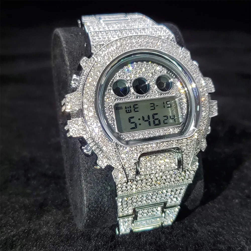 Digital Diamond Quartz Wristwatches