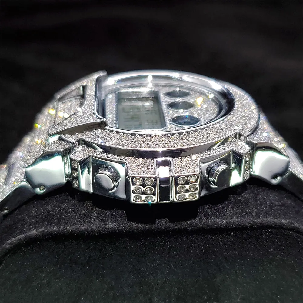 Digital Diamond Quartz Wristwatches