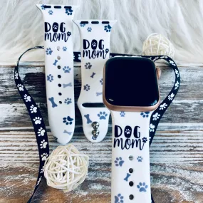 Dog Mom Print Silicone Band For Apple Watch