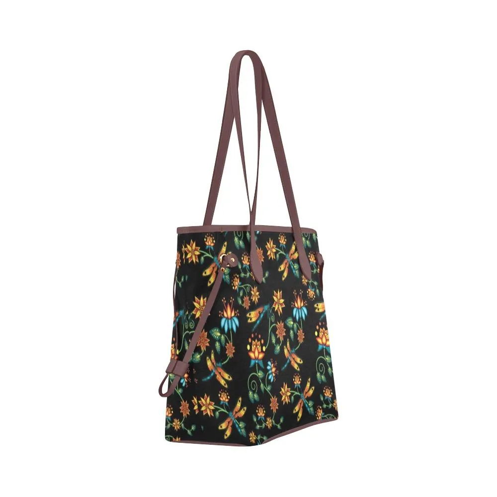 Dragon Lily Noir Clover Canvas Tote Bag