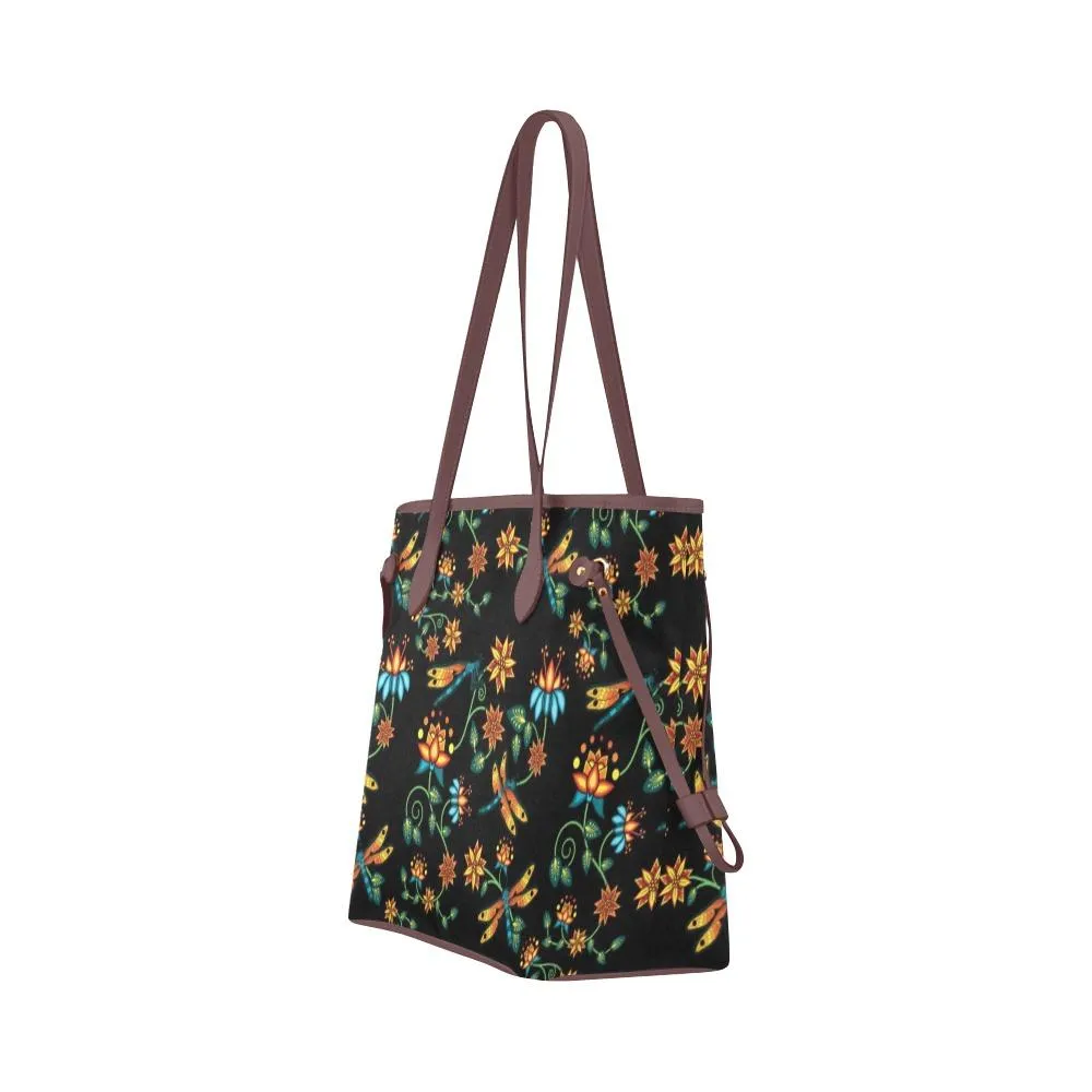 Dragon Lily Noir Clover Canvas Tote Bag