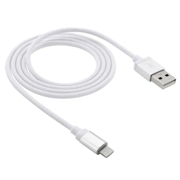 Durable 1m Metal Head USB Data/Charge Cable with 8 Pin Connector