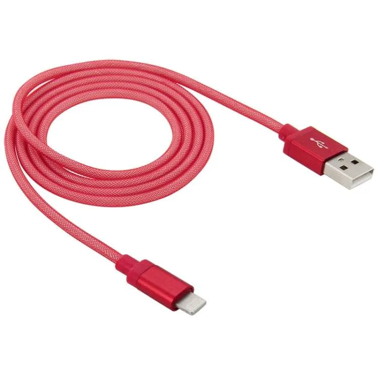 Durable 1m Metal Head USB Data/Charge Cable with 8 Pin Connector