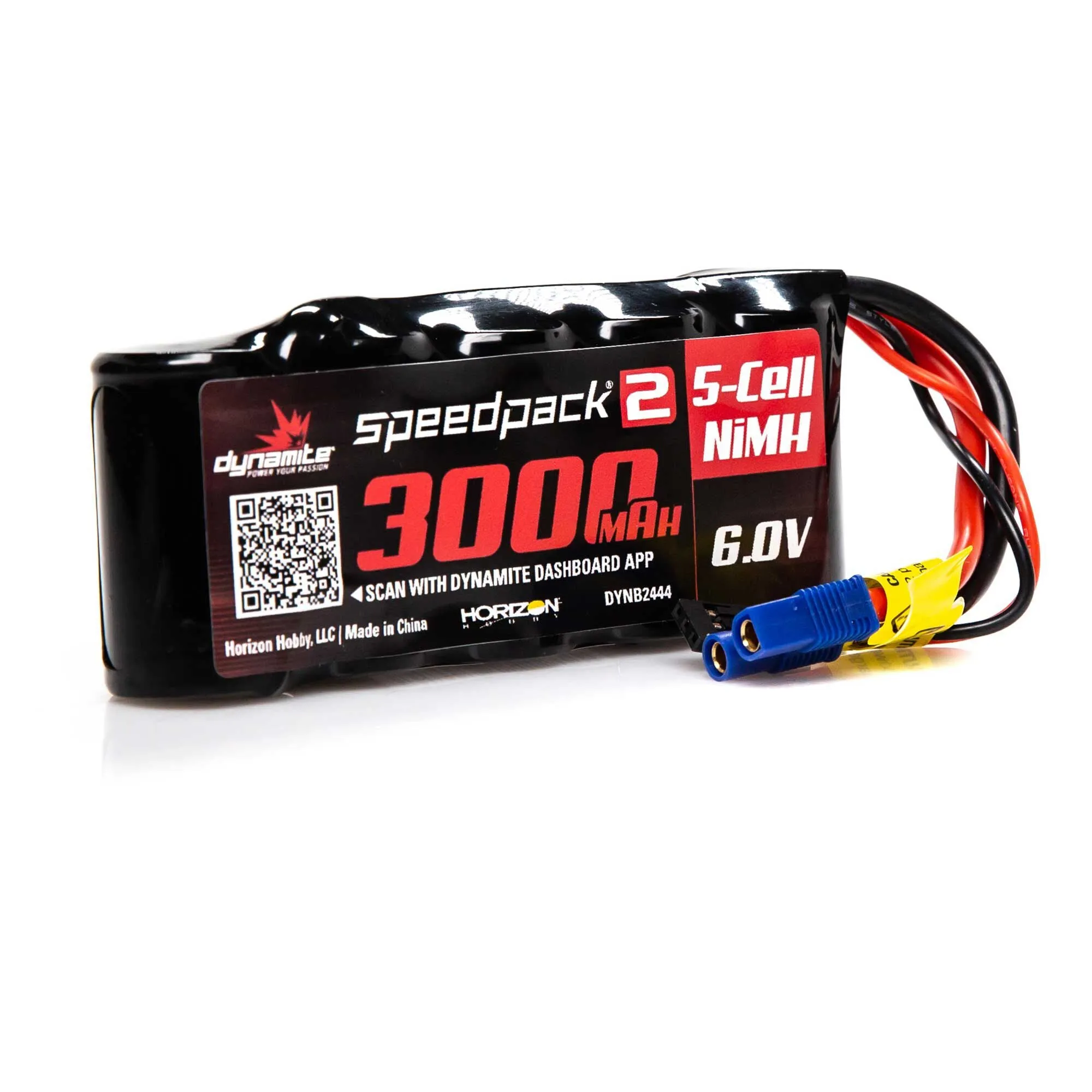 Dynamite 6V 3000mAh 5-Cell Speedpack2 Flat NiMH Receiver Pack: JST (DYNB2444)