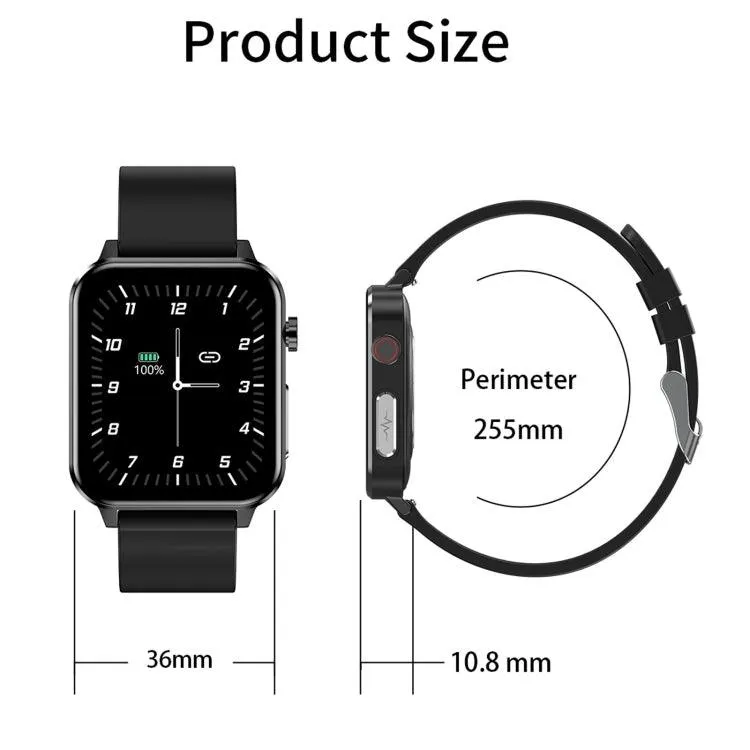 E86 Waterproof Smart Watch with 1.7-inch TFT Color Screen, Blood Oxygen & Body Temperature Monitoring, AI Medical Diagnosis, TPU Strap