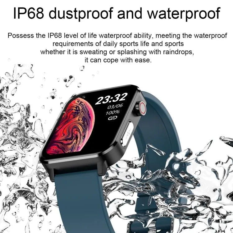 E86 Waterproof Smart Watch with 1.7-inch TFT Color Screen, Blood Oxygen & Body Temperature Monitoring, AI Medical Diagnosis, TPU Strap