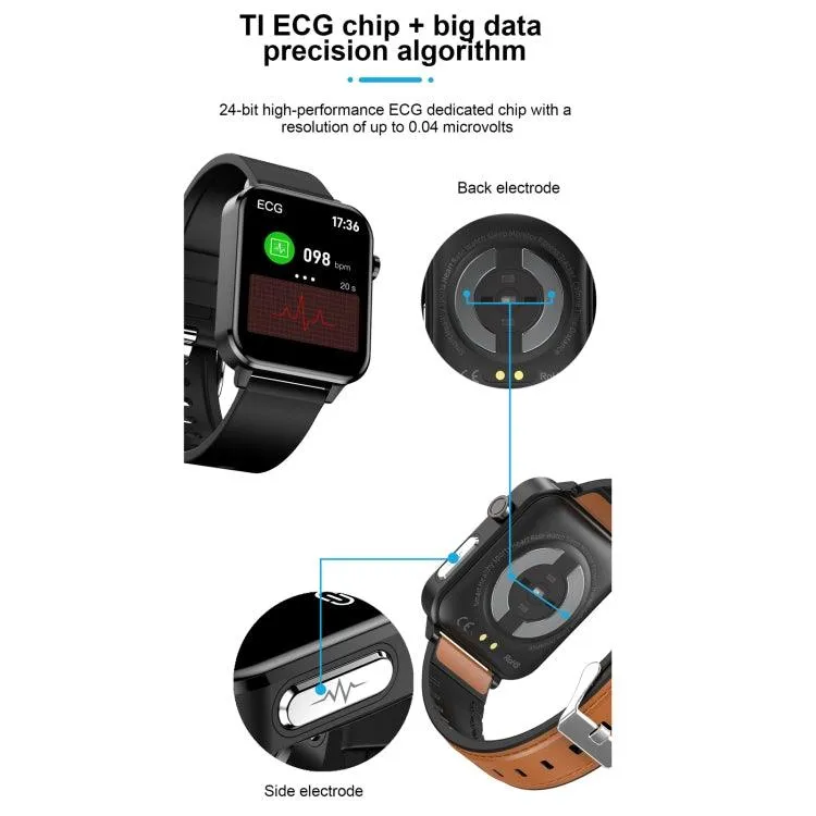 E86 Waterproof Smart Watch with 1.7-inch TFT Color Screen, Blood Oxygen & Body Temperature Monitoring, AI Medical Diagnosis, TPU Strap