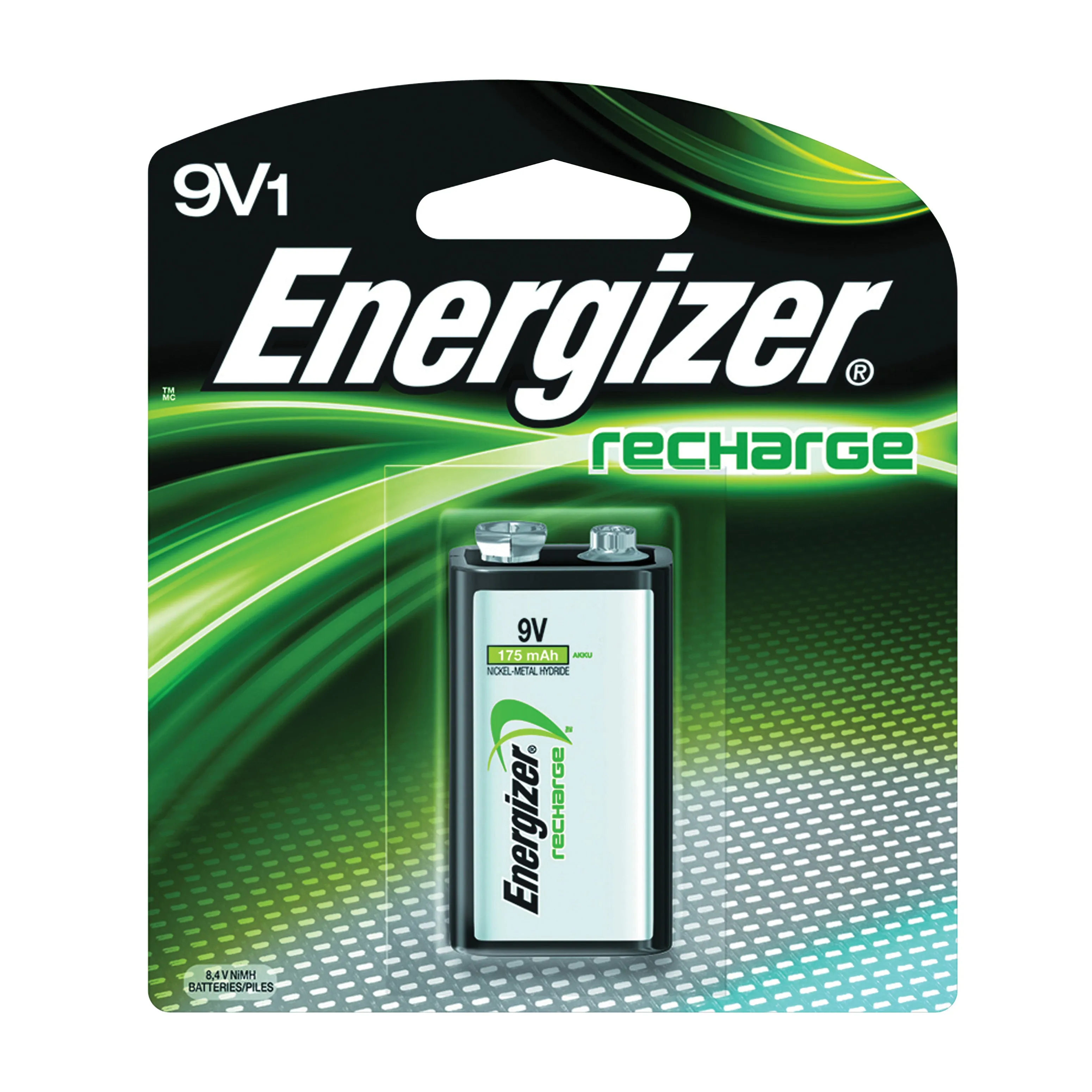 Energizer NH22NBP Battery, 1.2 V Battery, 175 mAh, Nickel-Metal Hydride, Rechargeable, Green/Silver