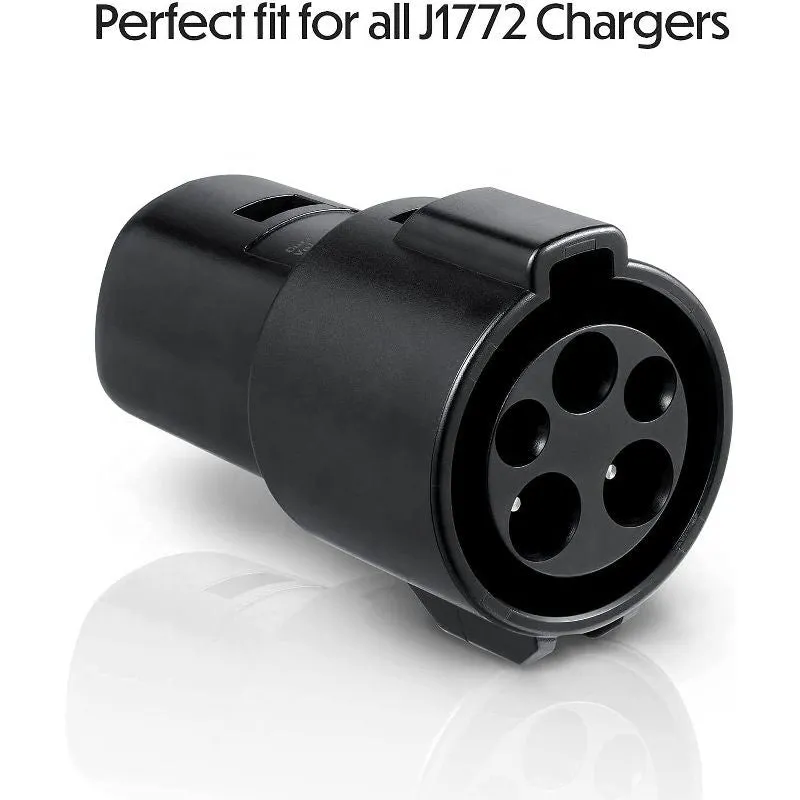 EVBASE J1772 to Tesla Charging Adapter 80A MAX/240VAC with Charger Lock Compatible with Tesla Model 3/Y/S/X