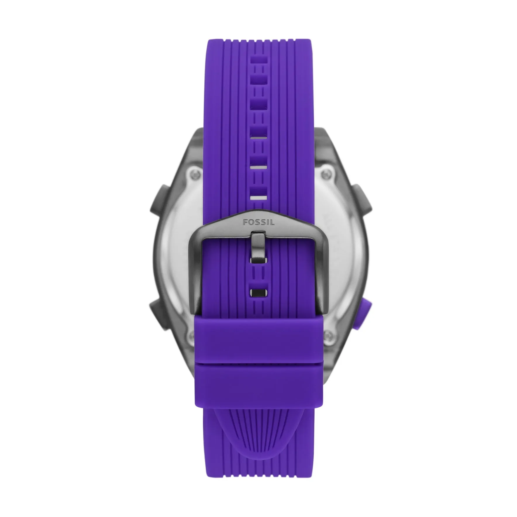 Everett Digital Purple Silicone Watch