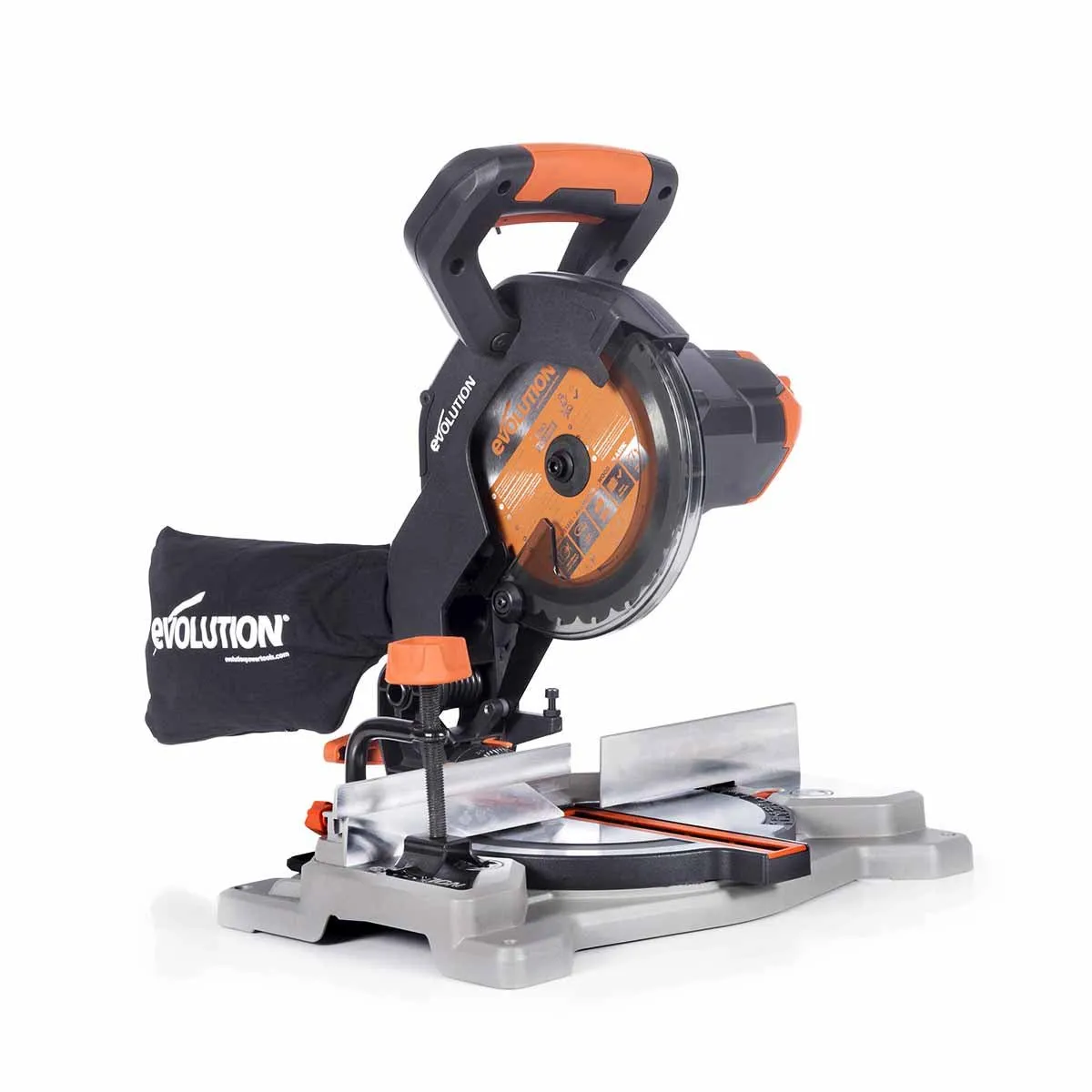 Evolution Cordless R185CMS-Li 185mm Compound Mitre Saw 18v Li-Ion EXT Inc Multi-Material Blade