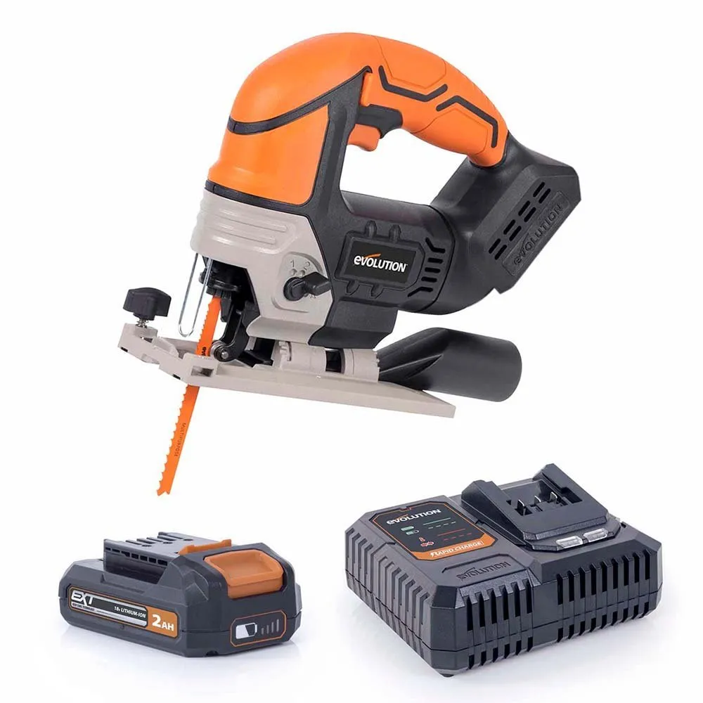 Evolution Cordless R90JGS-Li Jigsaw 18v Li-Ion EXT Inc Multi-Material Blades (Promo)