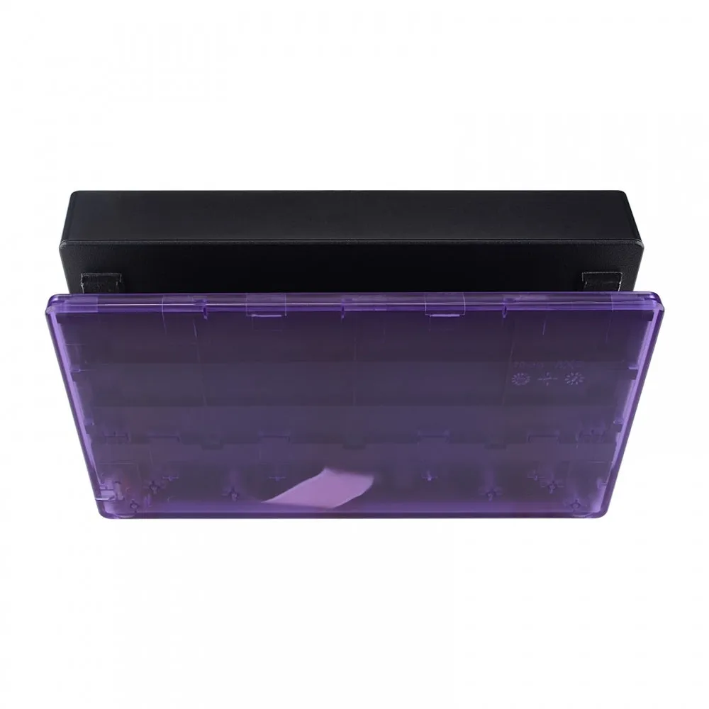 eXtremeRate Transparent Atomic Purple Custom Faceplate for Nintendo Switch Charging Dock, Soft Touch Grip DIY Replacement Housing Shell for Nintendo Switch Dock - Dock NOT Included - FDM505