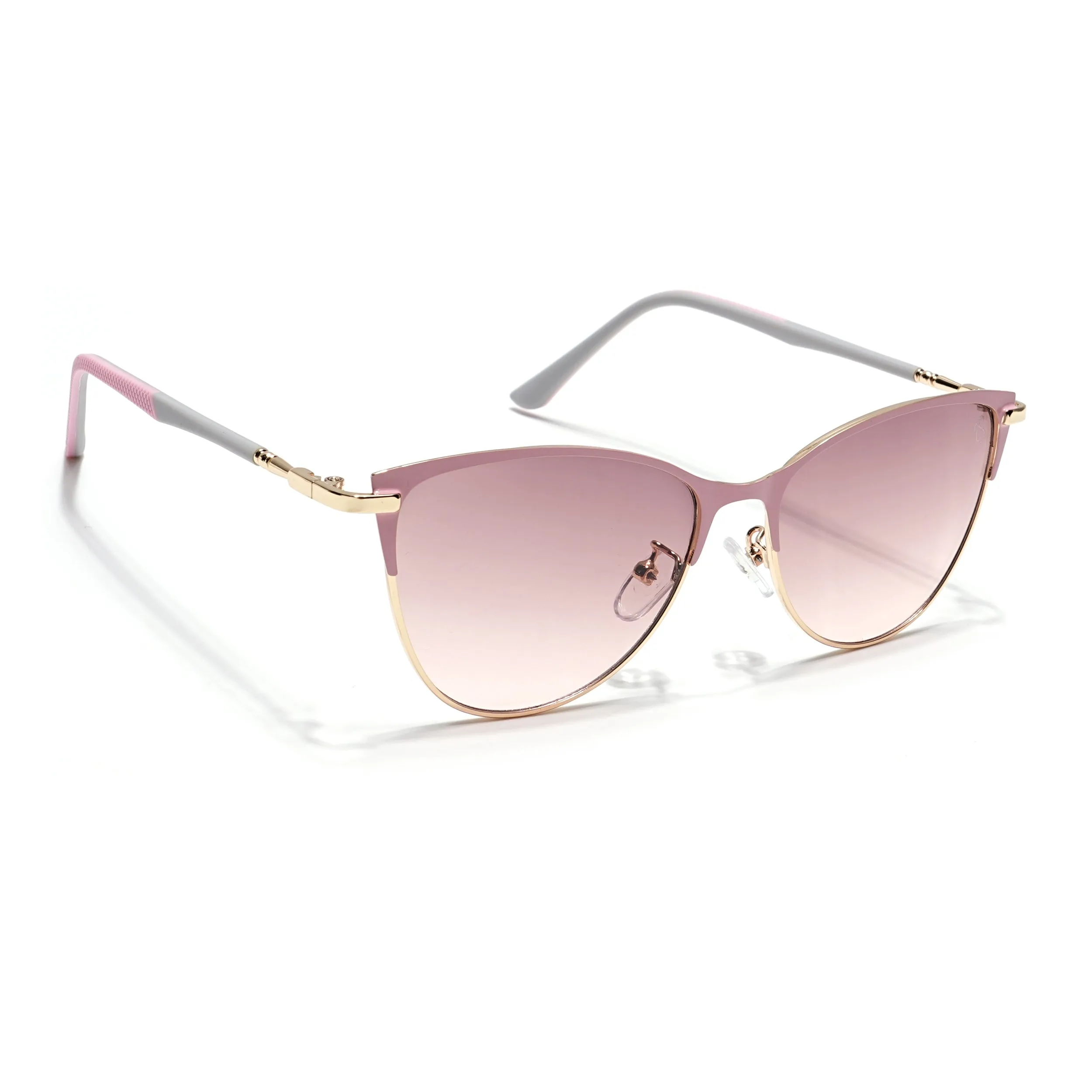 Eyejack Golden & Pink Cateye Sunglasses for Women (7030CL845)