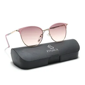 Eyejack Golden & Pink Cateye Sunglasses for Women (7031CL822)