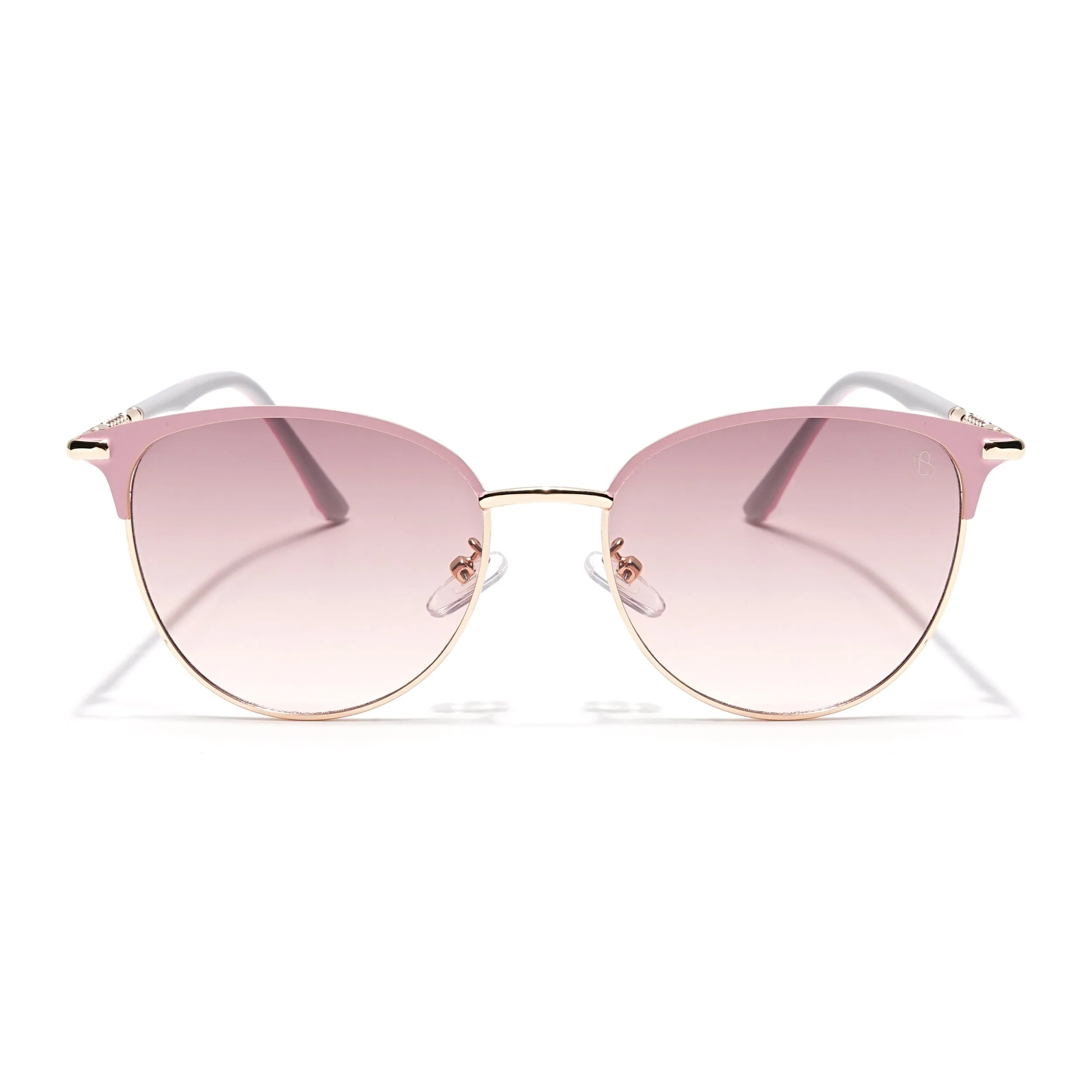 Eyejack Golden & Pink Cateye Sunglasses for Women (7031CL822)