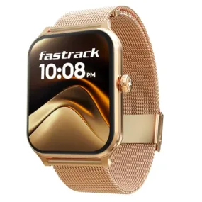 Fastrack New Limitless Classic|Large 1.91" Super UltraVU Display|Functional Crown|Highest 320x385 Pixel Resolution|SingleSync BT Calling|100  Sports Modes|Metal Case Premium Smartwatch - Rose Gold