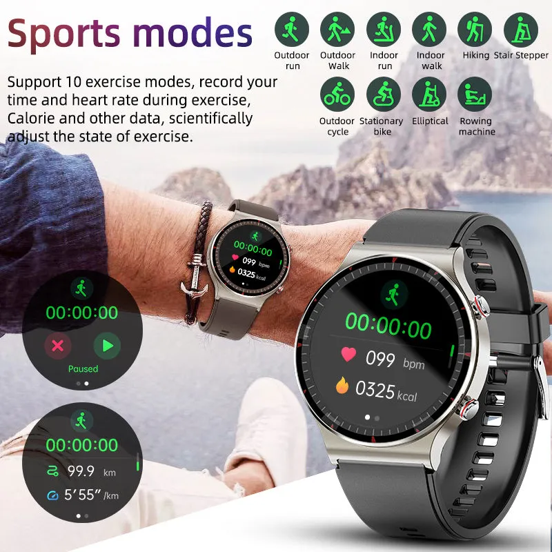 FITAOS 2024 New ECG PPG Full Touch Screen Smart Watch with Blood Oxygen Blood Pressure Heart Rate