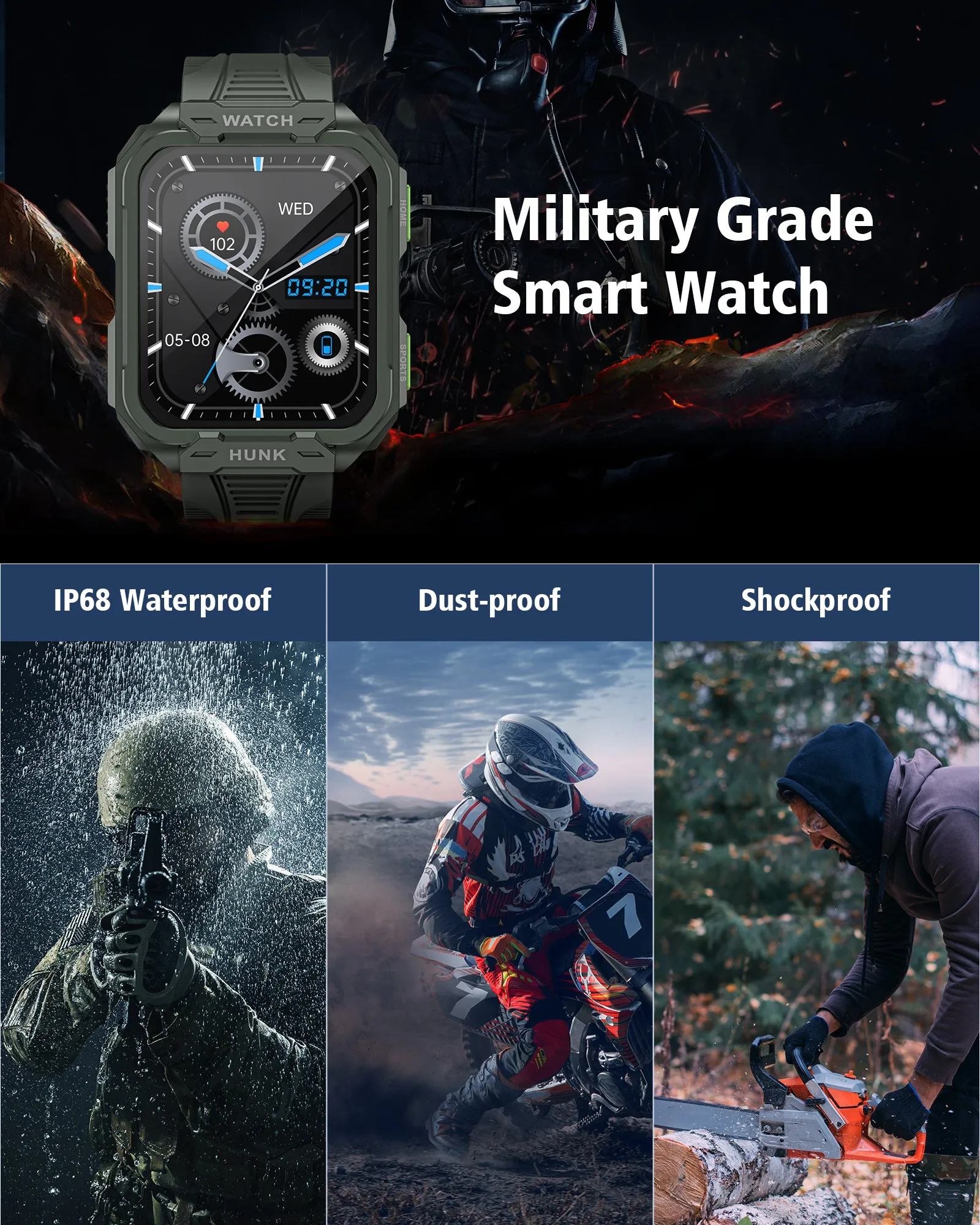 Fitpolo H1102 Military Smart Watches