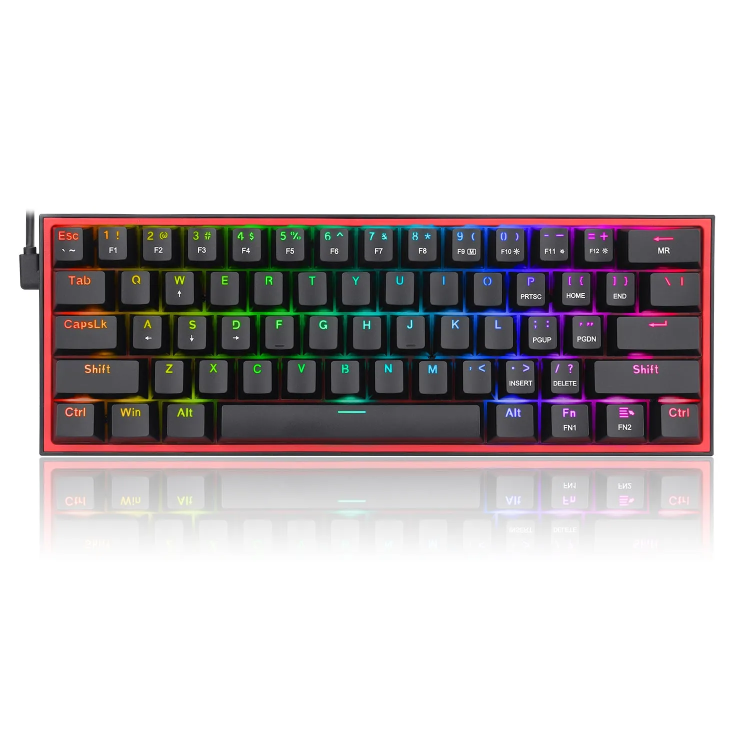 Fizz K617 -  60% Wired Mechanical Keyboard Black (Red Switches)