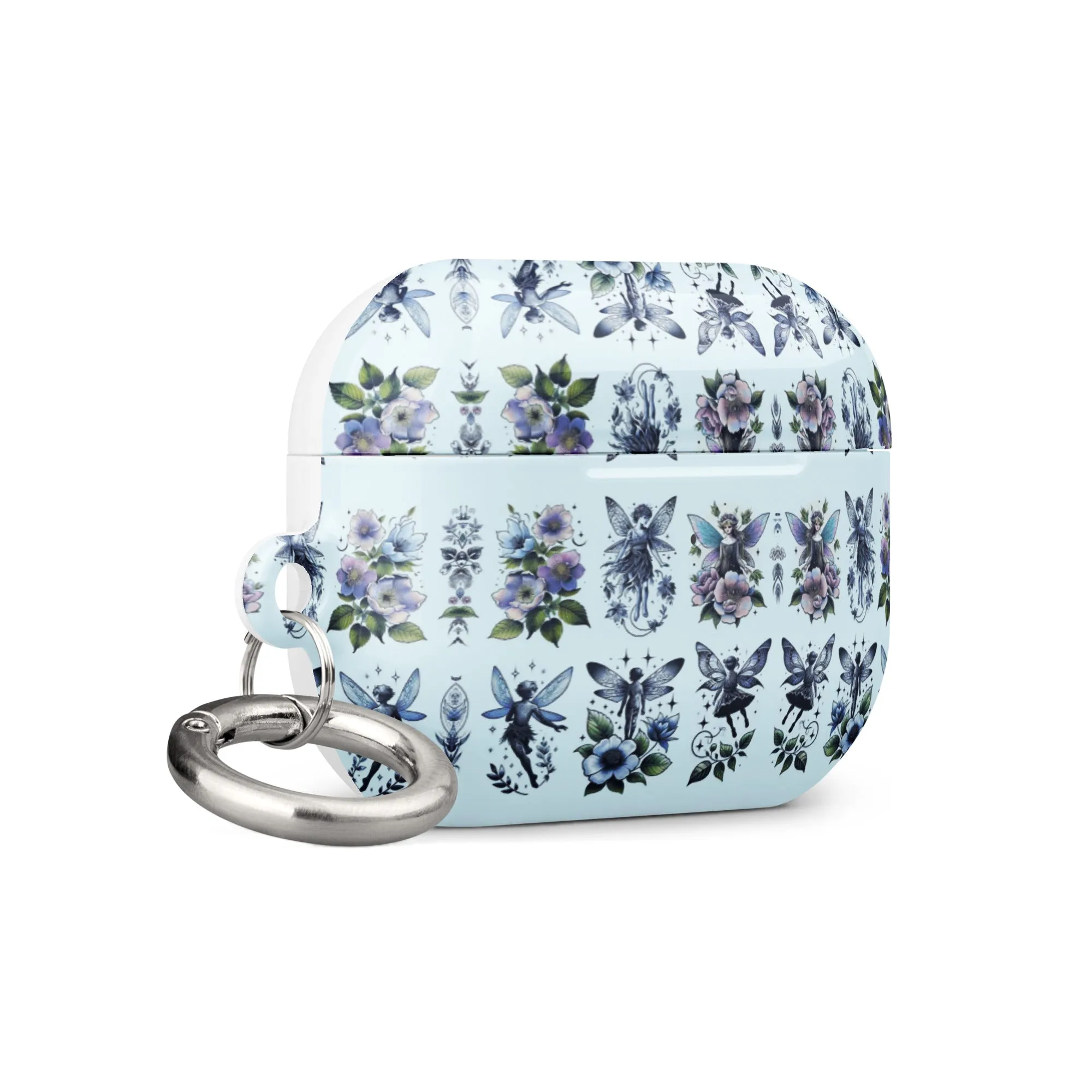 Floral Butterfly AirPods® Case | Impact-Resistant Polycarbonate | Metal Carabiner | Scratch & Drop Protection