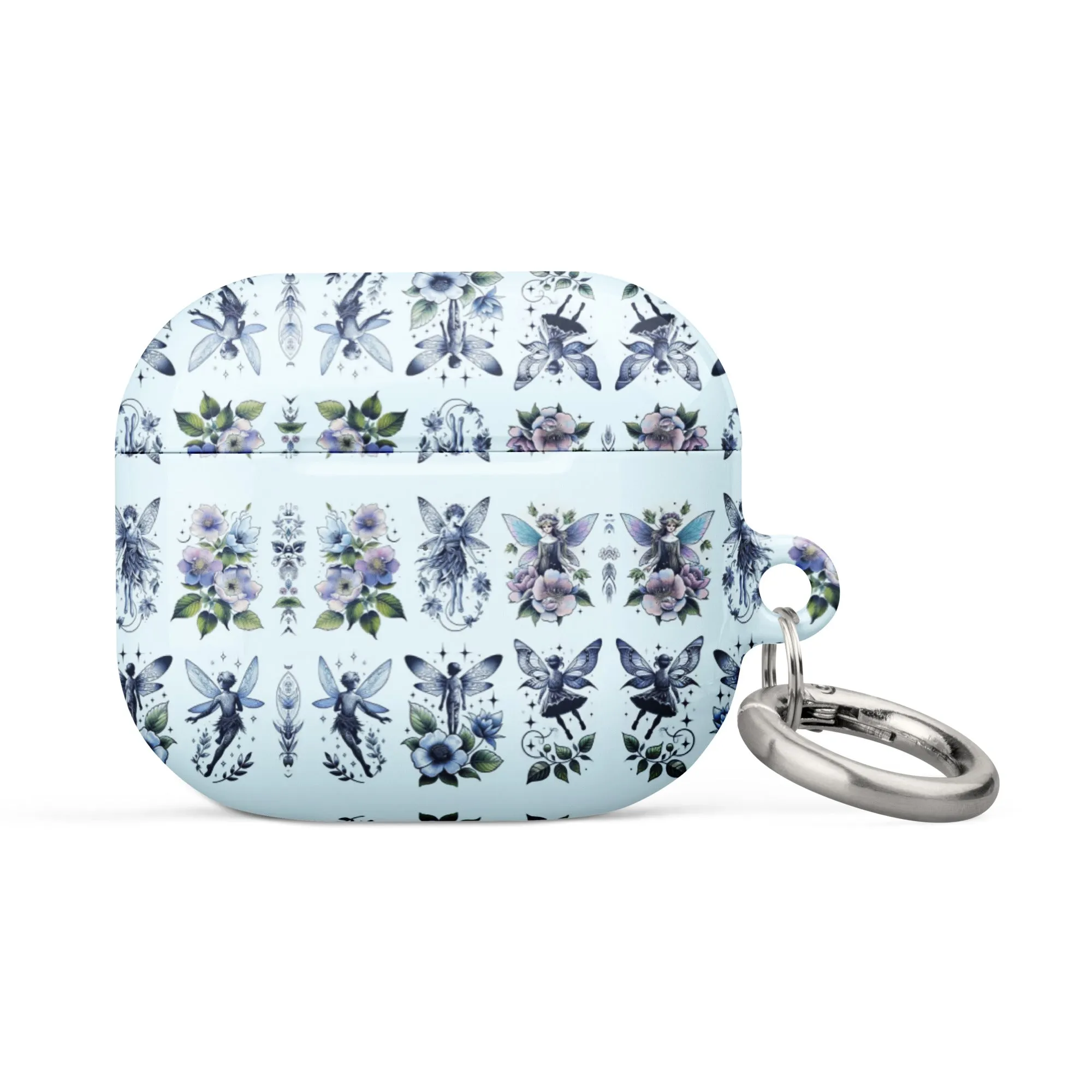 Floral Butterfly AirPods® Case | Impact-Resistant Polycarbonate | Metal Carabiner | Scratch & Drop Protection