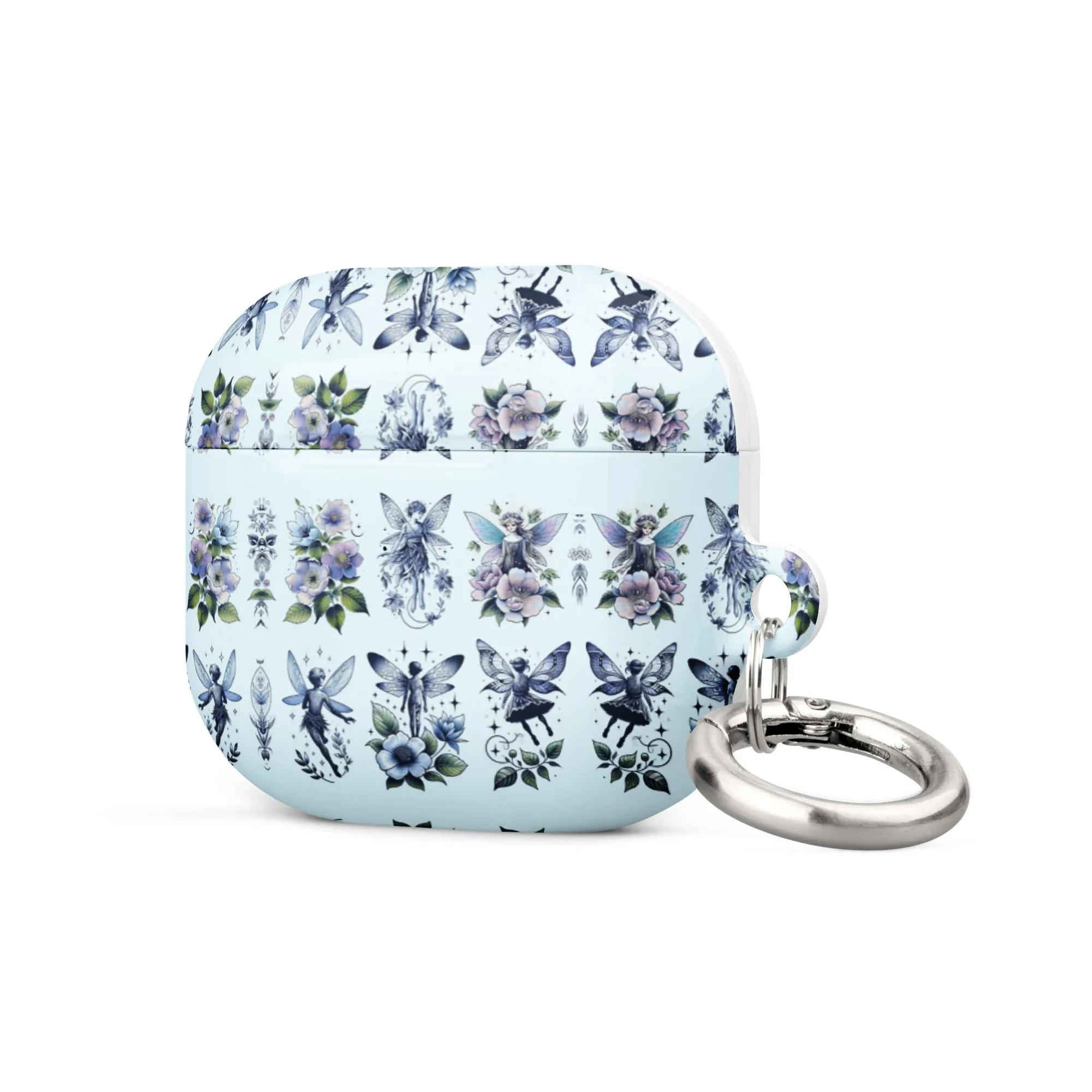 Floral Butterfly AirPods® Case | Impact-Resistant Polycarbonate | Metal Carabiner | Scratch & Drop Protection