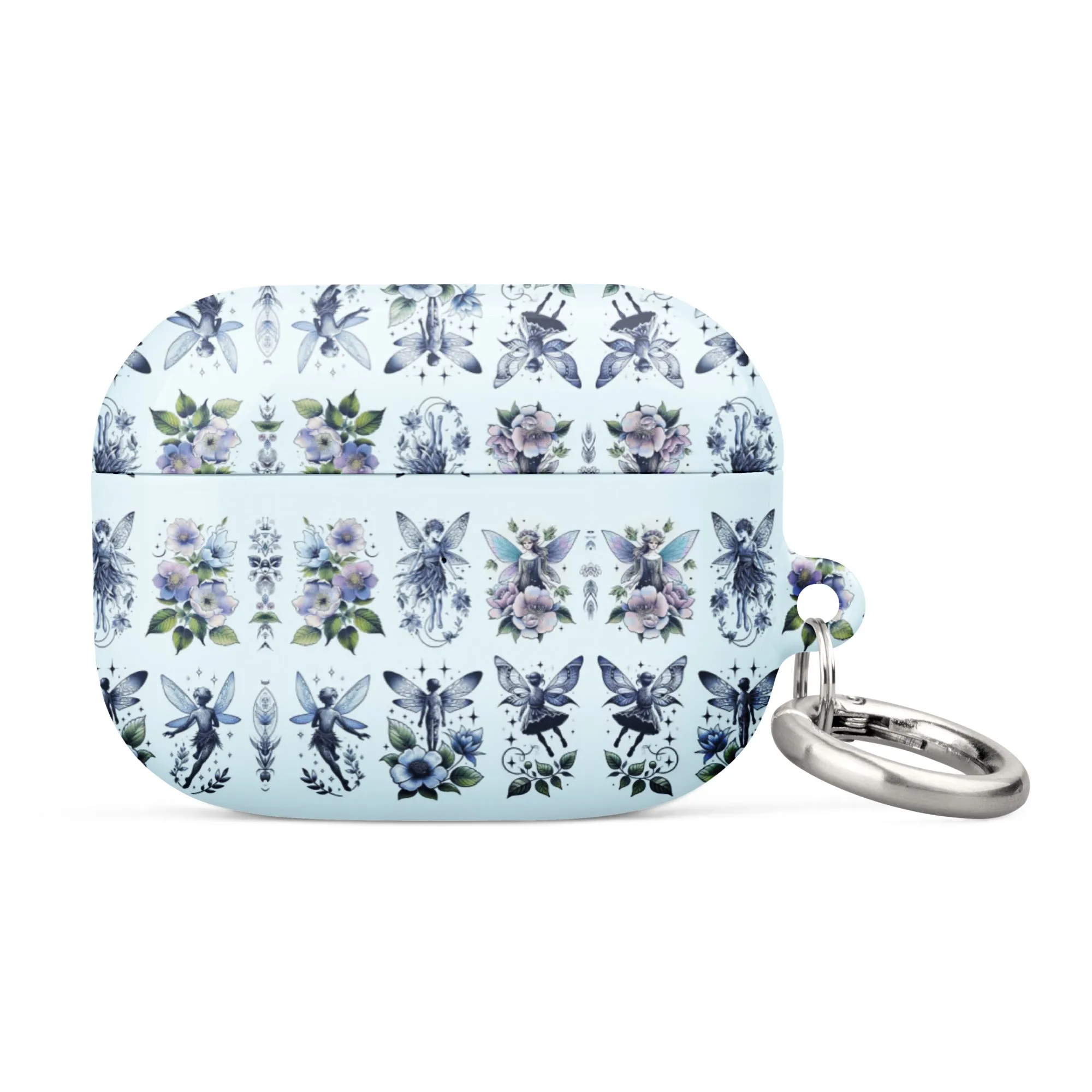 Floral Butterfly AirPods® Case | Impact-Resistant Polycarbonate | Metal Carabiner | Scratch & Drop Protection