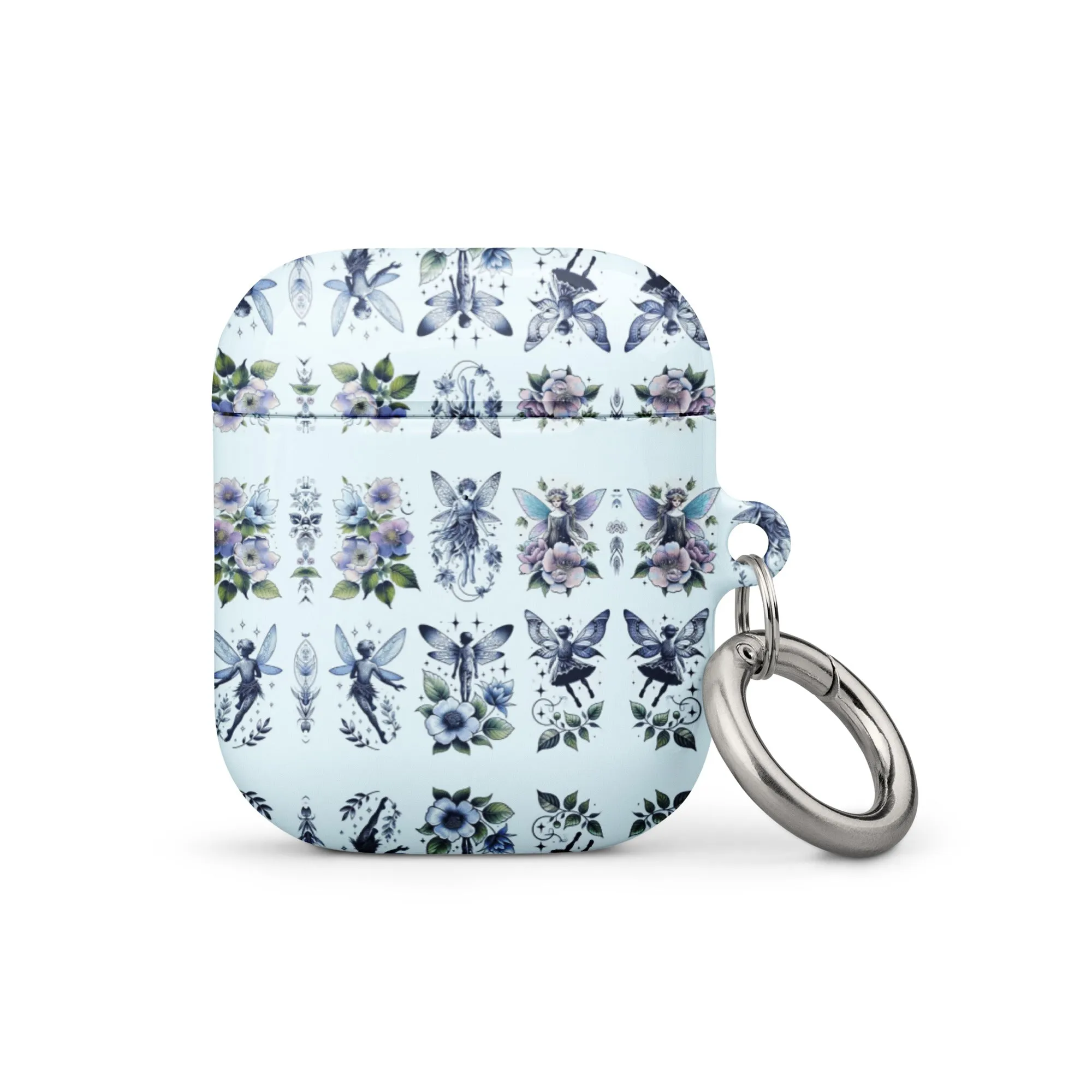 Floral Butterfly AirPods® Case | Impact-Resistant Polycarbonate | Metal Carabiner | Scratch & Drop Protection