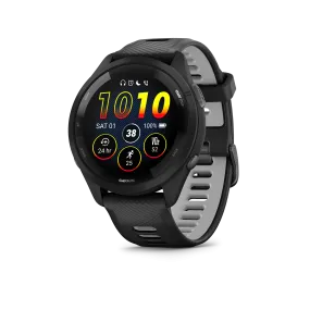 Forerunner® 265 (Black Bezel and Case with Black/Powder Gray Silicone Band)