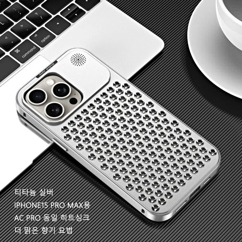 Fragrance Cooling Removable Metal Aluminum Heat Dissipation Phone Case For IPhone