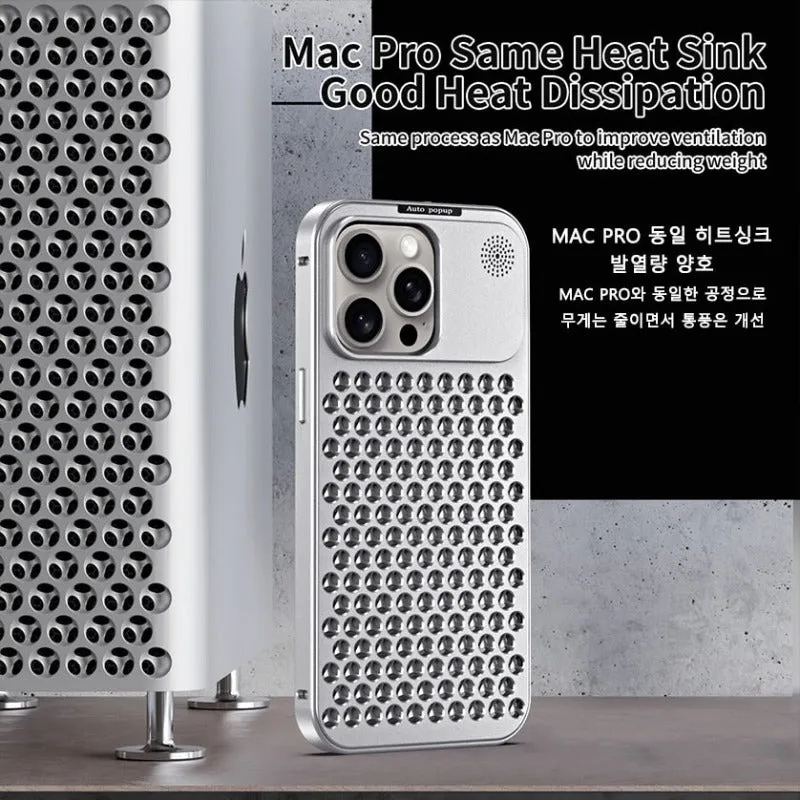 Fragrance Cooling Removable Metal Aluminum Heat Dissipation Phone Case For IPhone