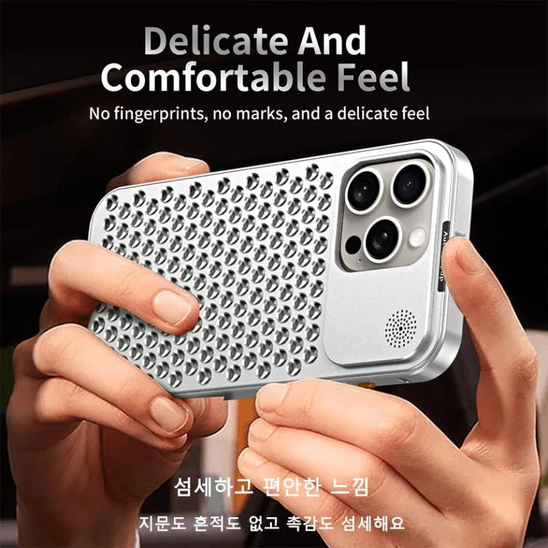 Fragrance Cooling Removable Metal Aluminum Heat Dissipation Phone Case For IPhone