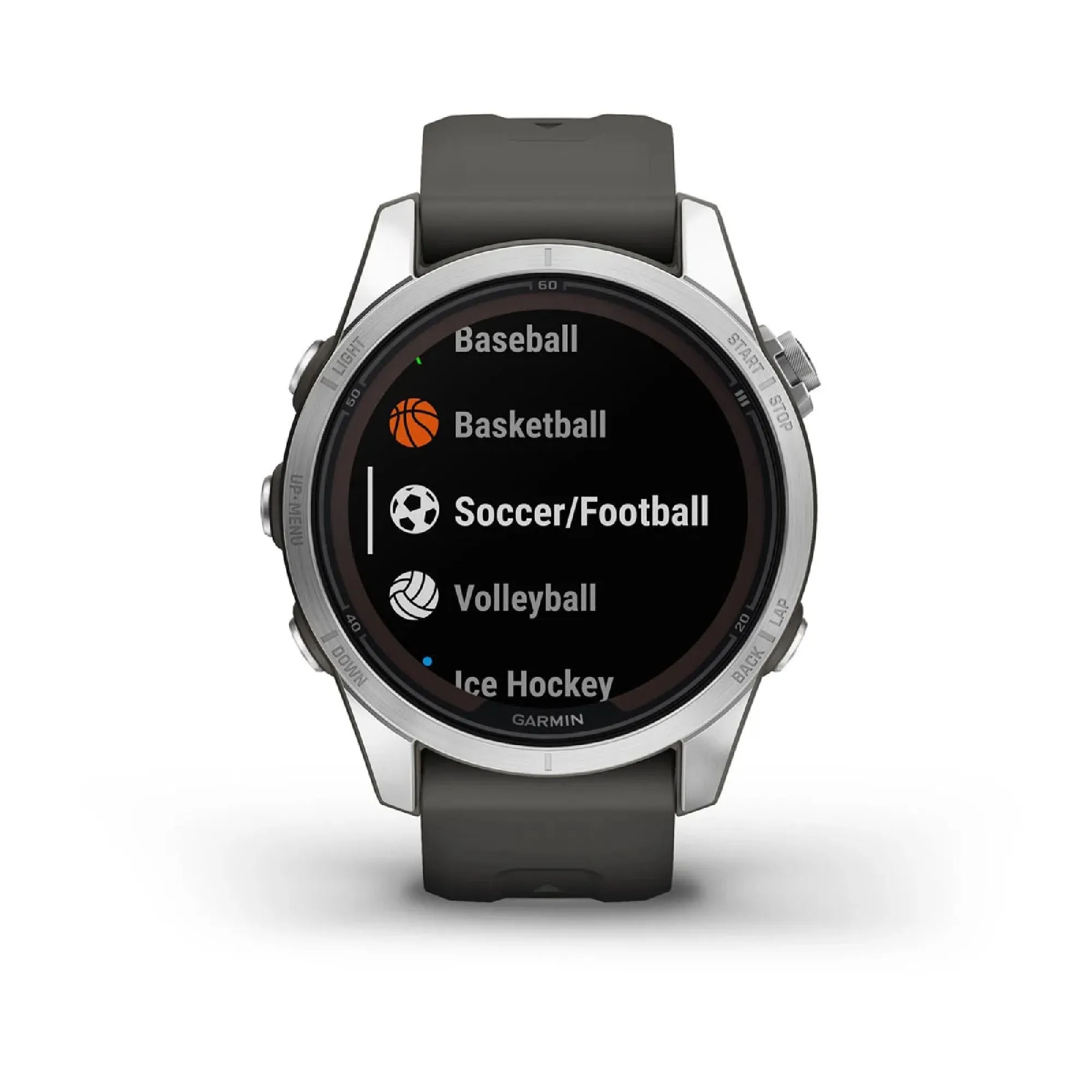 Garmin fenix 7S Pro Solar Glass Watch Watch Color: Silver/ Grey Wristband: Graphite - Silicone