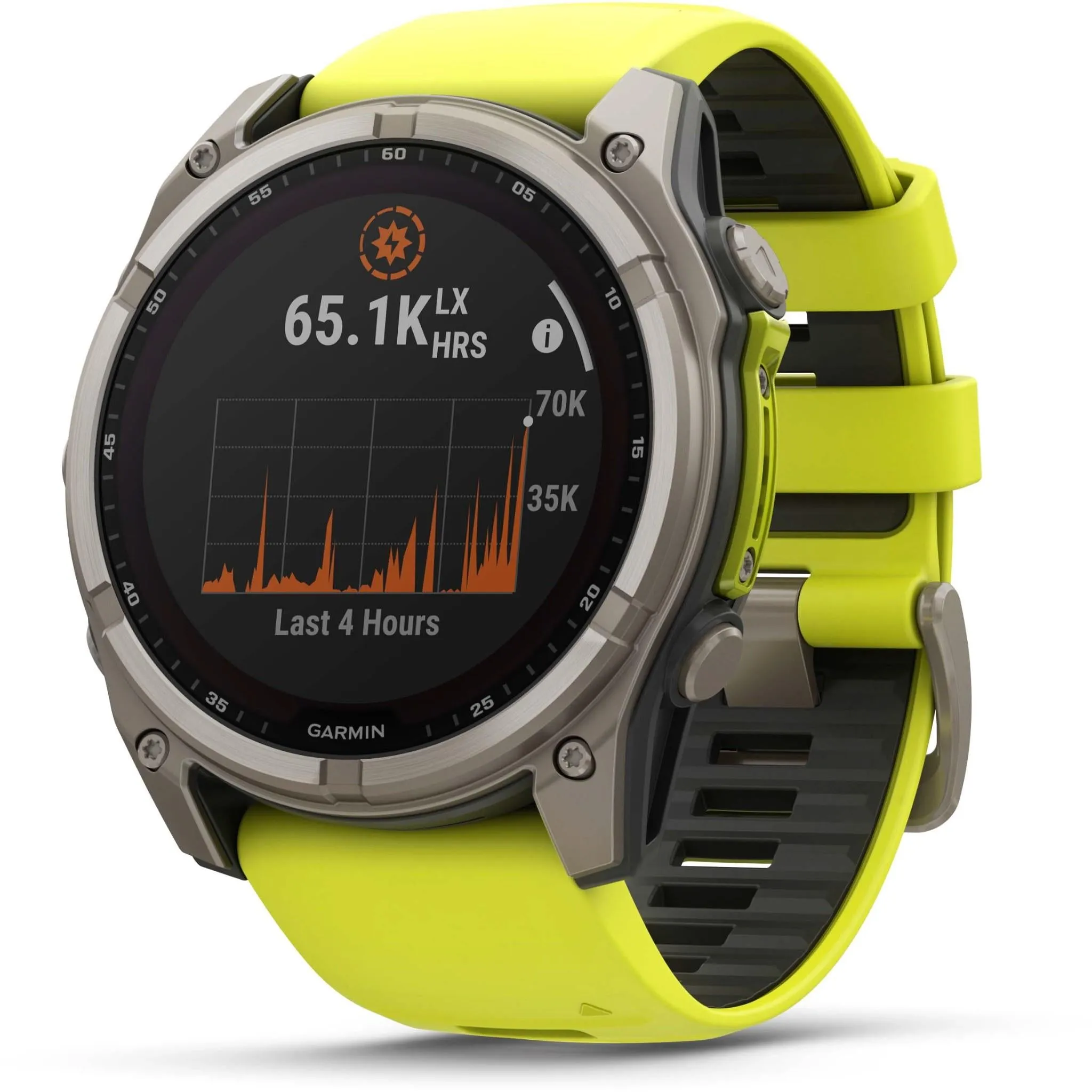 Garmin fenix® 8 51mm SOLAR Sapphire Edition Bare Titanium with Amp Yellow   Graphite Band