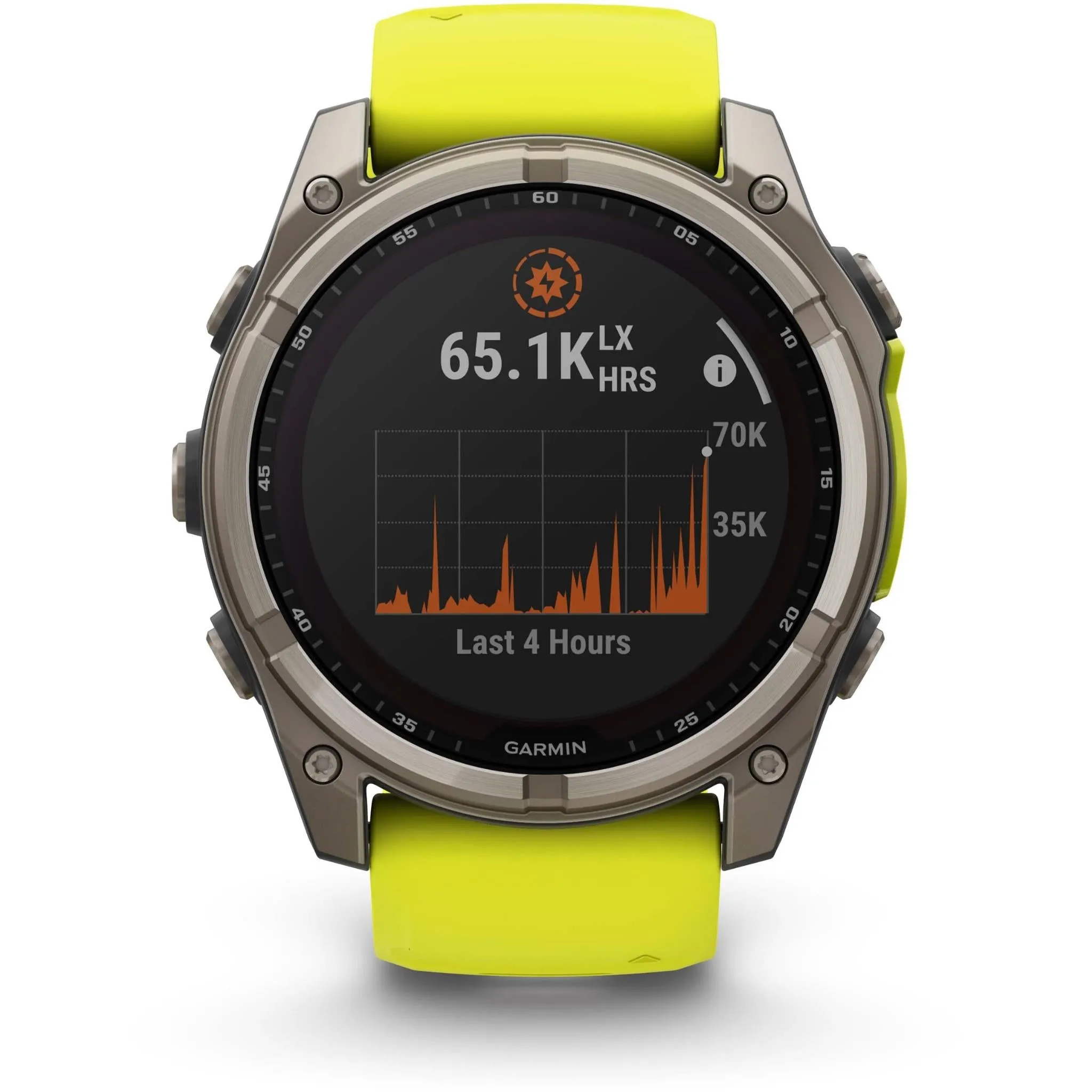 Garmin fenix® 8 51mm SOLAR Sapphire Edition Bare Titanium with Amp Yellow   Graphite Band